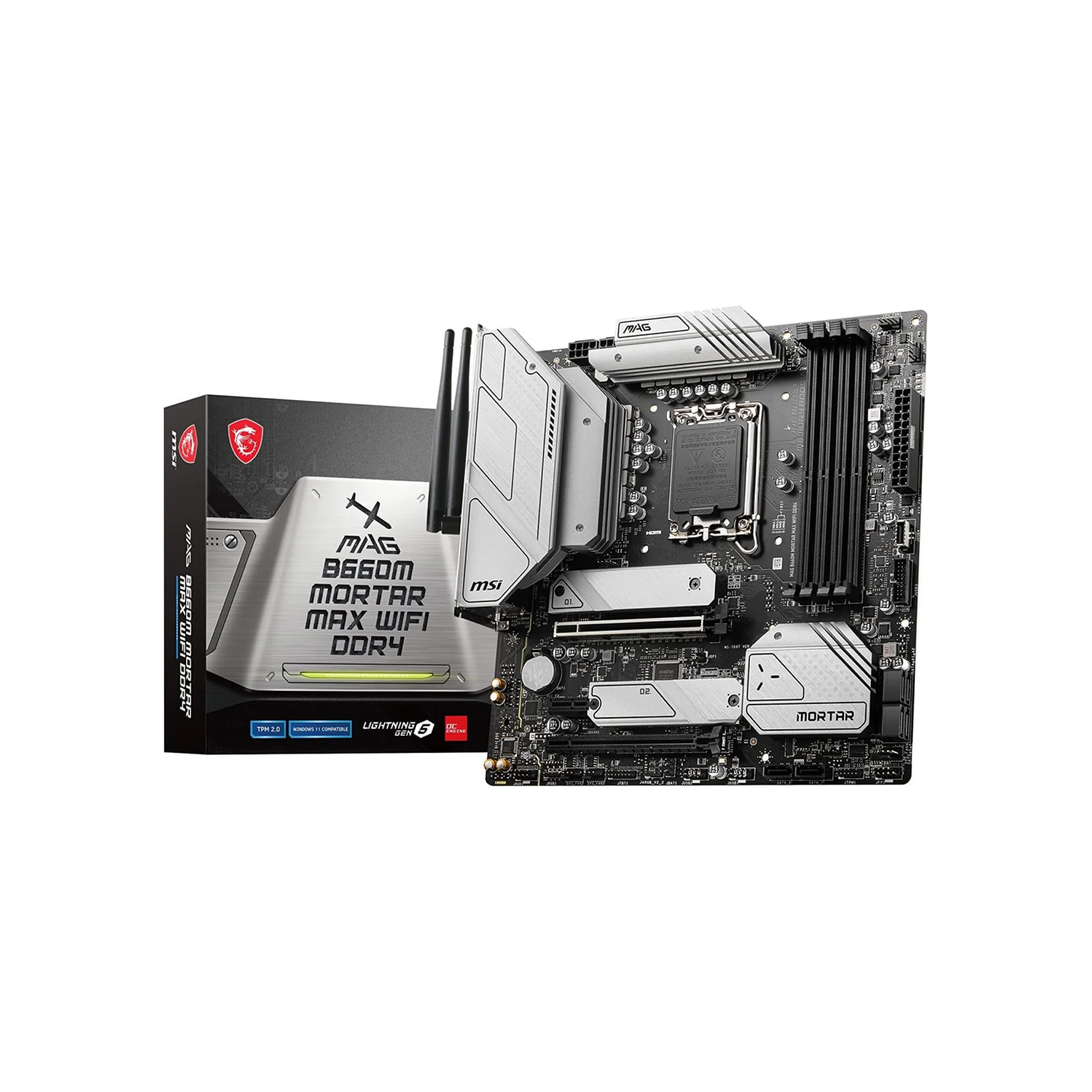 MSI MAG B660M Mortar Max WiFi DDR4 – Micro ATX Motherboard with