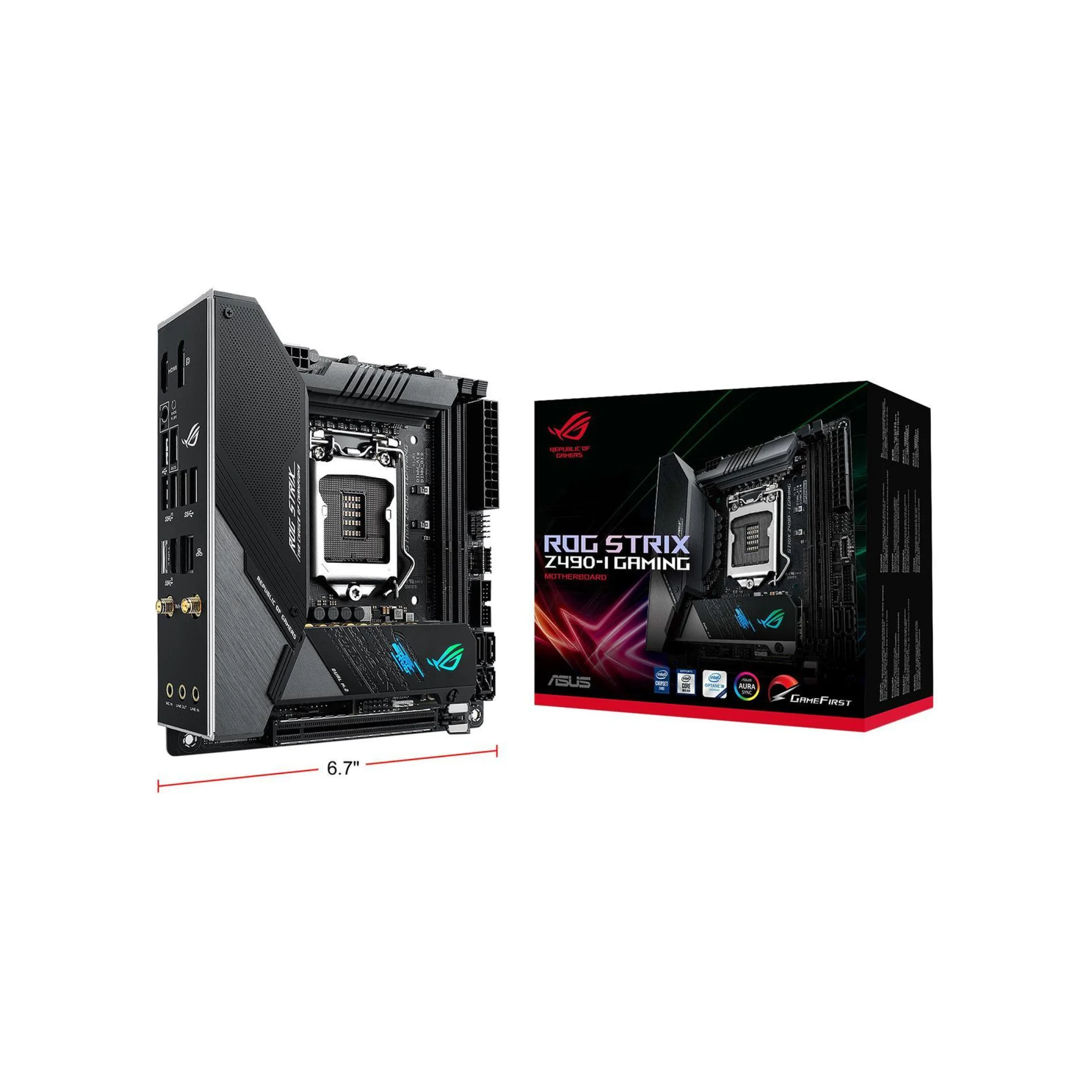 ASUS ROG Strix Z490-I Gaming Mini-ITX Motherboard, LGA1200, WiFi