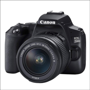 Canon EOS 250D DSLR Camera Kit with EF-S 18-55mm DC III Lens (Black)