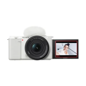 Sony ZV-E10 Mirrorless Camera with 16-50mm and 55-210mm Lens (ILCZV-E10Y) (White)